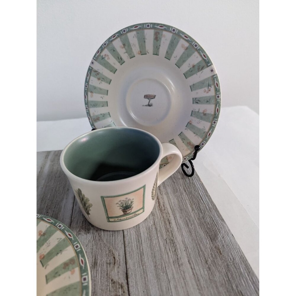 Pfaltzgraff Naturewood Tea Cups and Saucers Set of 3 - Picture 4 of 11